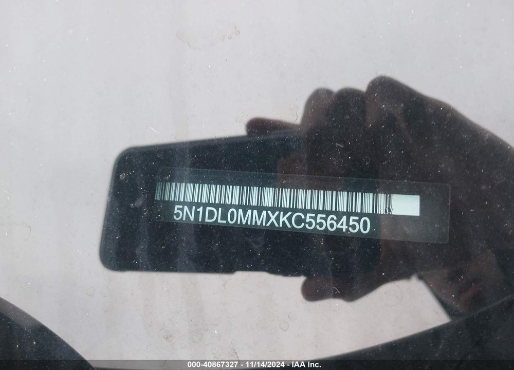 2019 INFINITI QX60 PURE VIN: 5N1DL0MMXKC556450