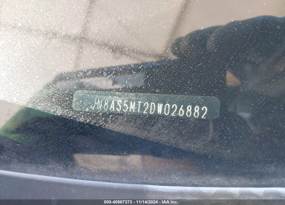 2013 NISSAN ROGUE S VIN: JN8AS5MT2DW026882