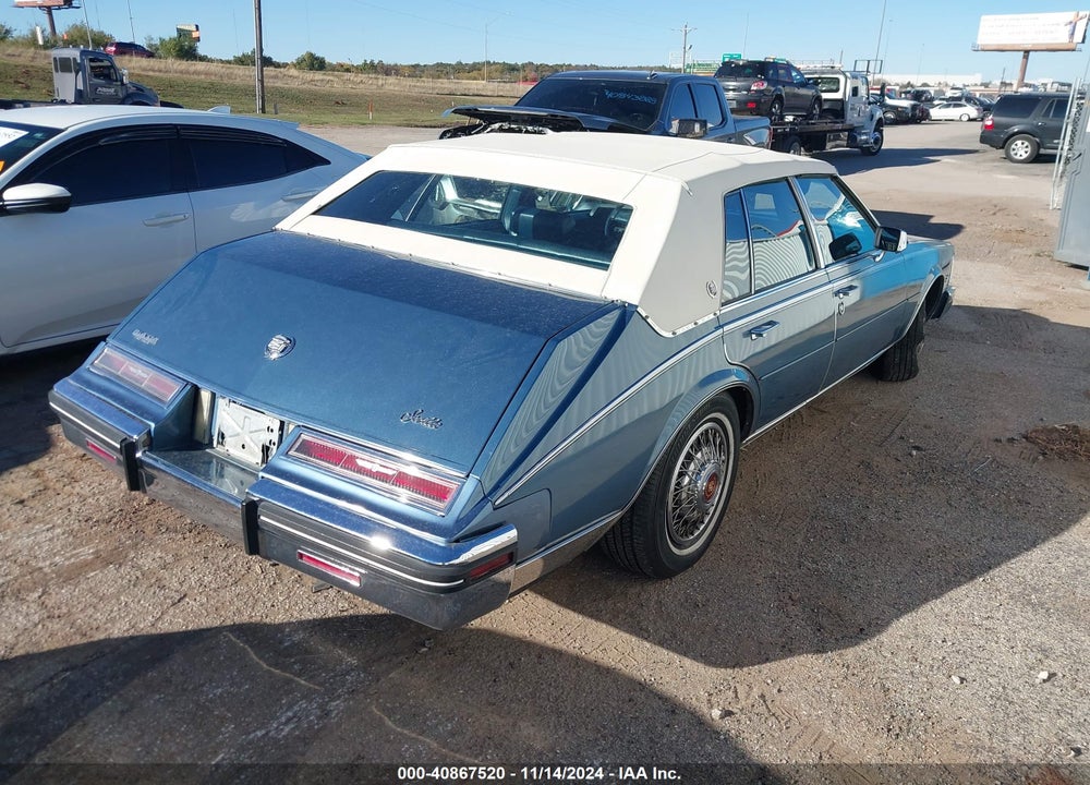 1985 CADILLAC SEVILLE VIN: 1G6KS6980FE834055