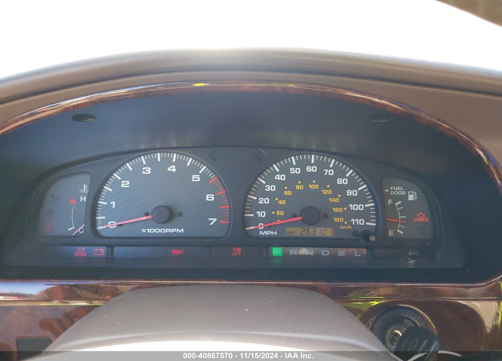 1999 TOYOTA 4RUNNER LIMITED V6 VIN: JT3GN87R7X0104292