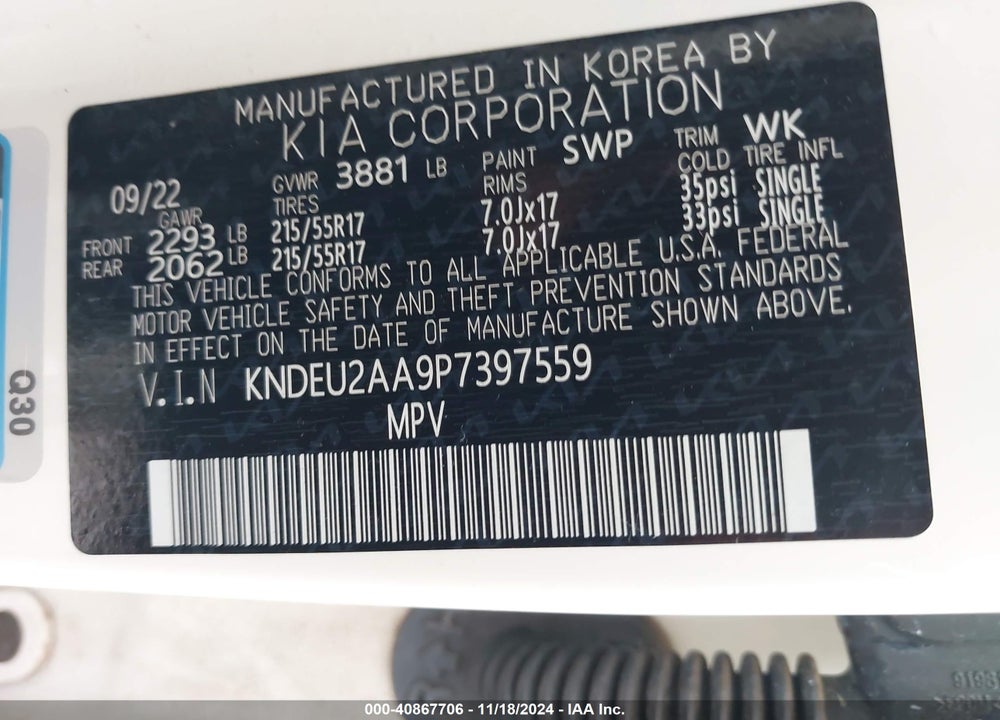 2023 KIA SELTOS S VIN: KNDEU2AA9P7397559