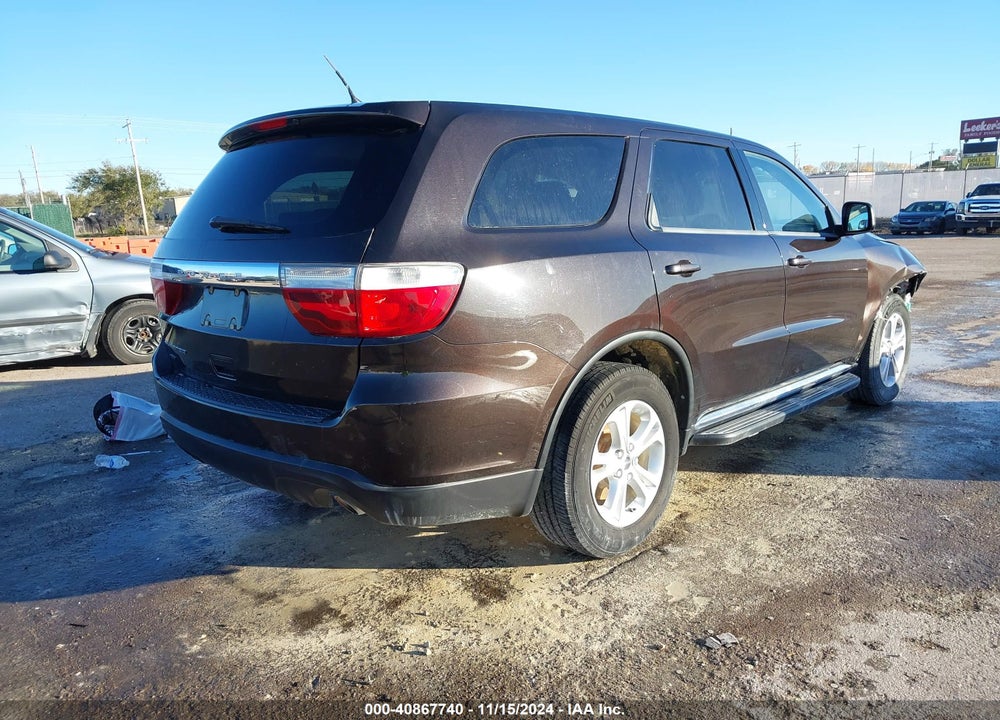 2012 DODGE DURANGO SXT VIN: 1C4RDJAG6CC196929