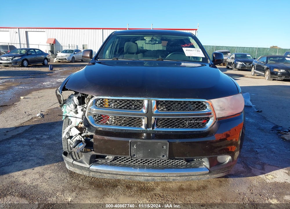 2012 DODGE DURANGO SXT VIN: 1C4RDJAG6CC196929