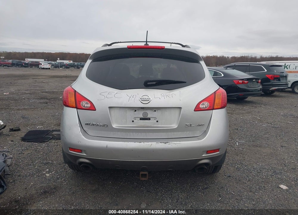 2009 NISSAN MURANO SL VIN: JN8AZ18W39W109446