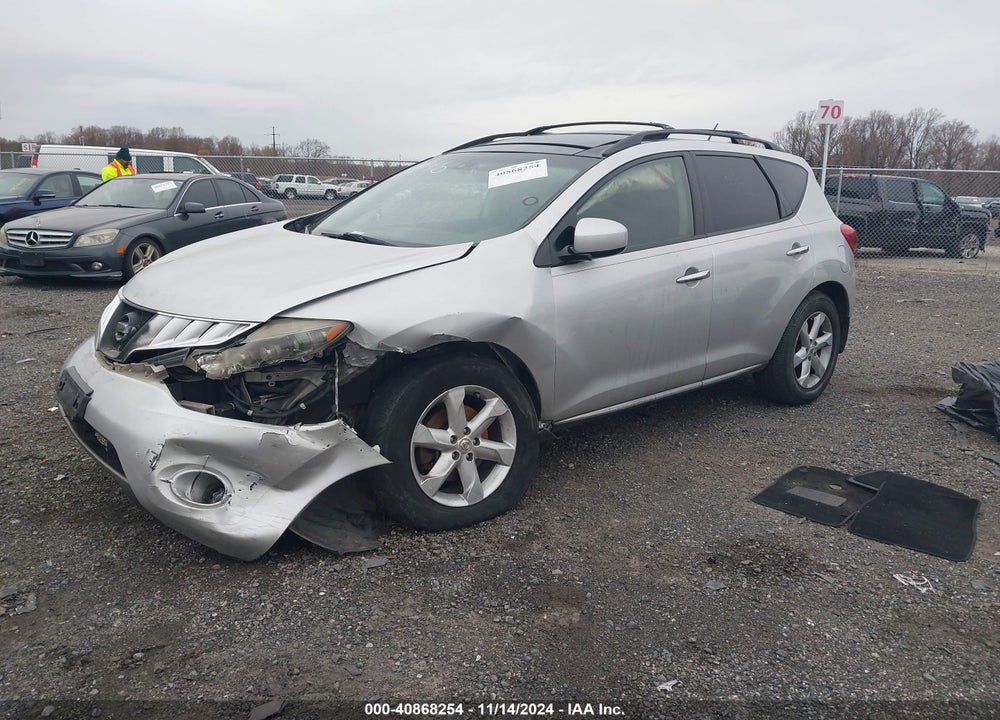 2009 NISSAN MURANO SL VIN: JN8AZ18W39W109446