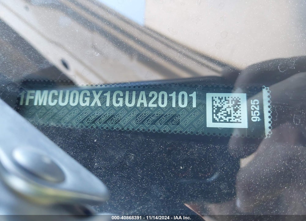 2016 FORD ESCAPE SE VIN: 1FMCU0GX1GUA20101