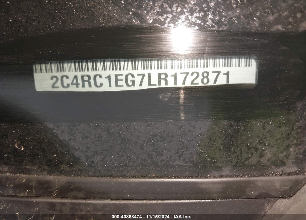 2020 CHRYSLER PACIFICA TOURING L PLUS VIN: 2C4RC1EG7LR172871