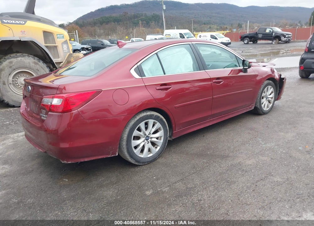 2017 SUBARU LEGACY VIN: 4S3BNAF64H3046260