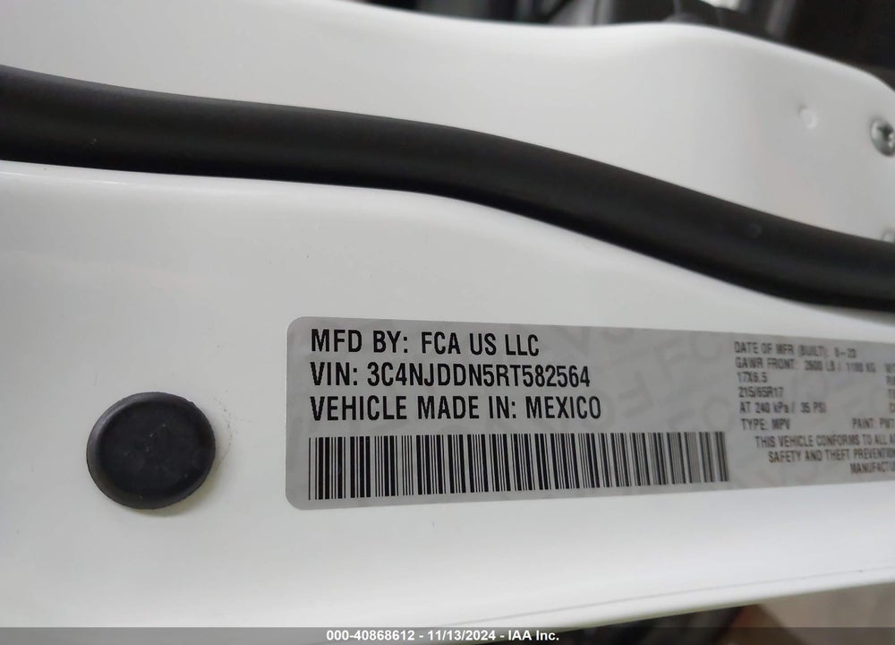2024 JEEP COMPASS TRAILHAWK 4X4 VIN: 3C4NJDDN5RT582564