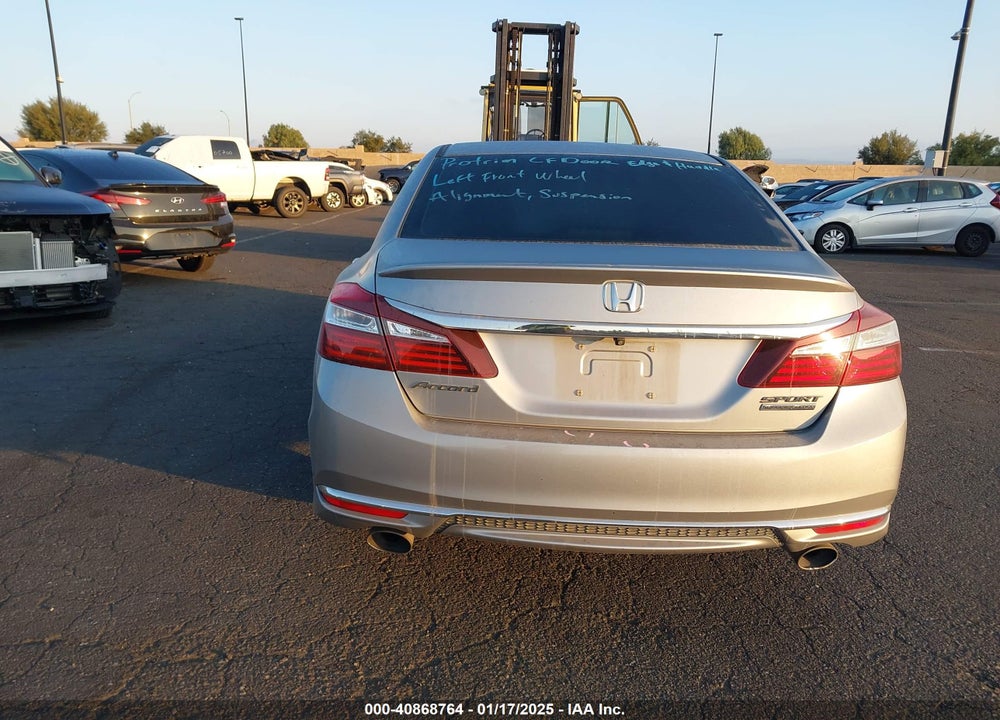 2017 HONDA ACCORD SPORT SE VIN: 1HGCR2F13HA051787