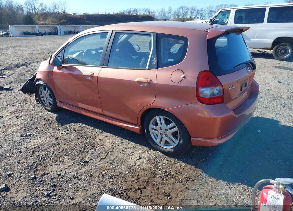 2008 HONDA FIT SPORT VIN: JHMGD38658S003200