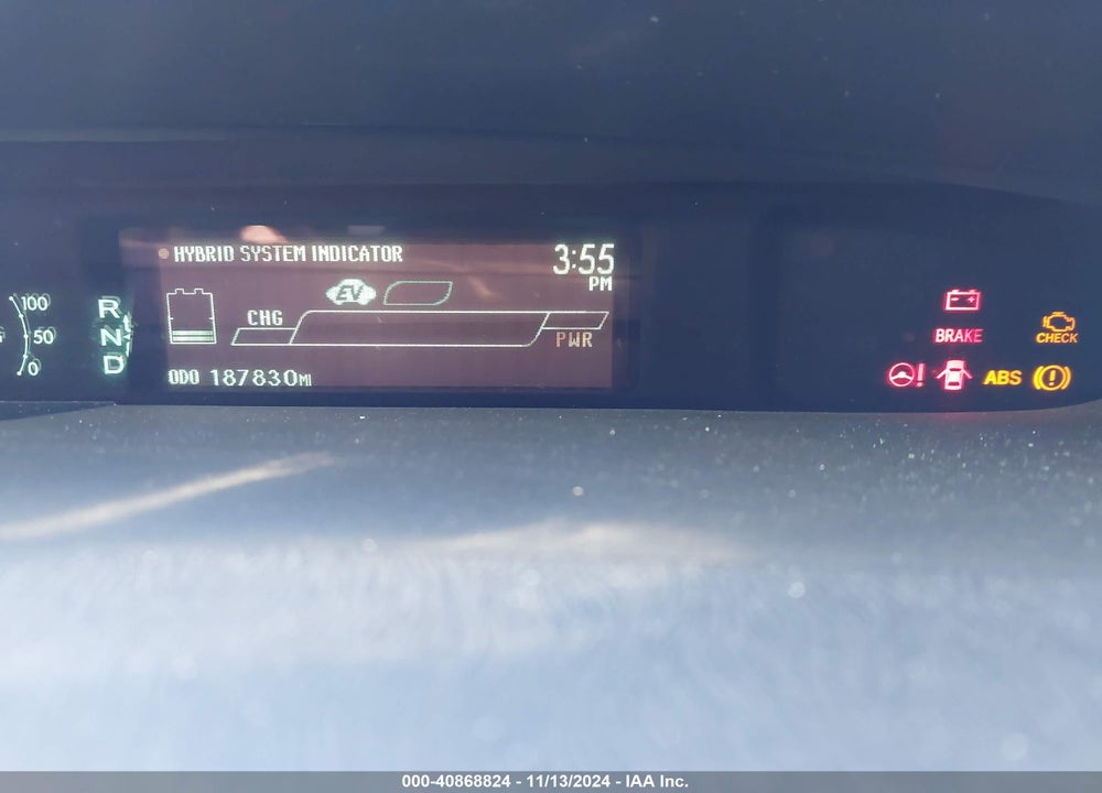 2013 TOYOTA PRIUS THREE VIN: JTDKN3DU5D5598801