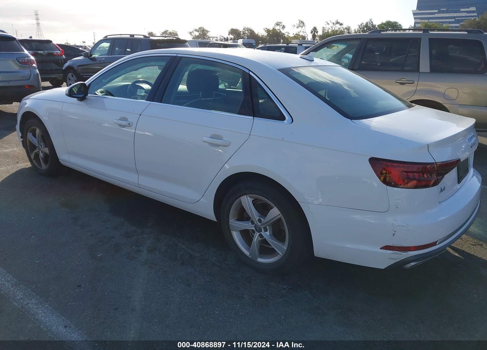 2019 AUDI A4 40 PREMIUM/40 TITANIUM PREMIUM VIN: WAUGMAF4XKA047856