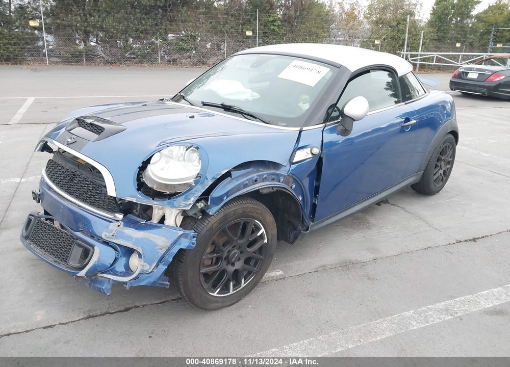 2013 MINI COUPE COOPER S VIN: WMWSX3C53DT466326