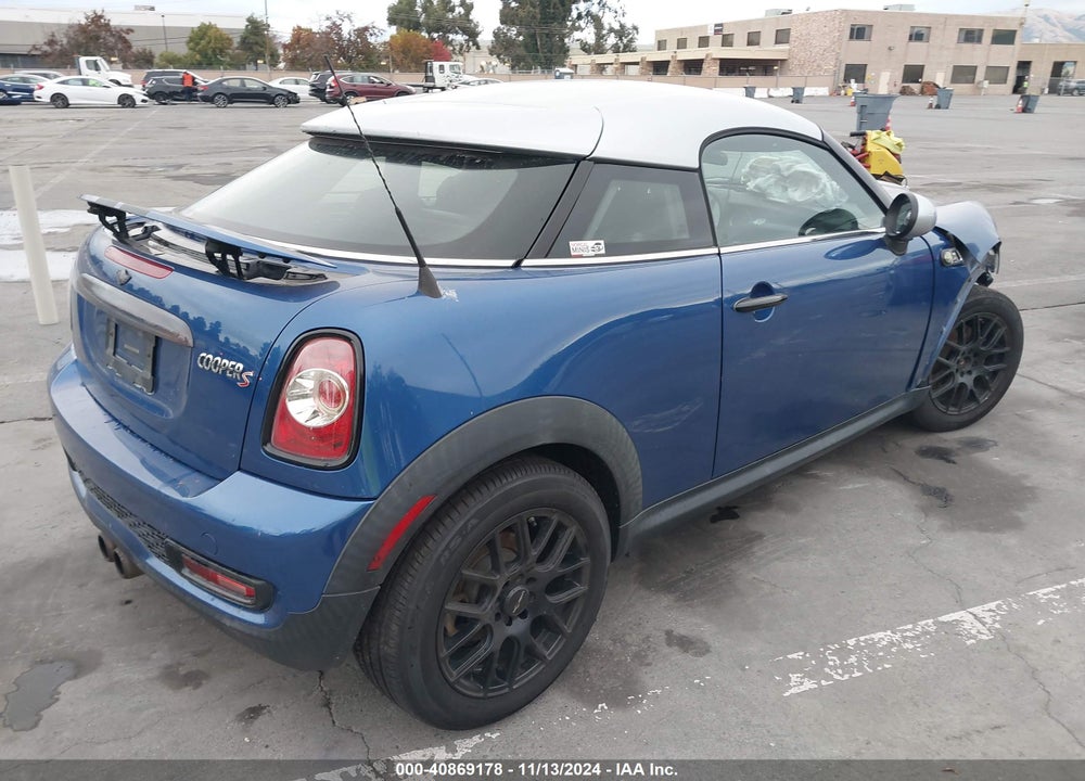 2013 MINI COUPE COOPER S VIN: WMWSX3C53DT466326