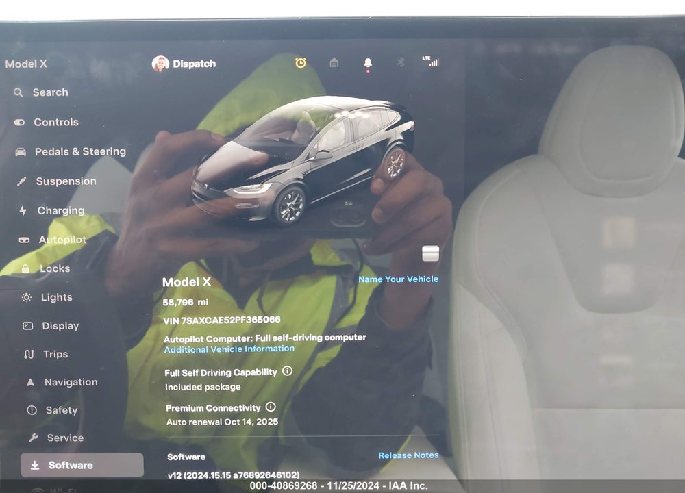 2023 TESLA MODEL X DUAL MOTOR ALL-WHEEL DRIVE/STANDARD RANGE VIN: 7SAXCAE52PF365066