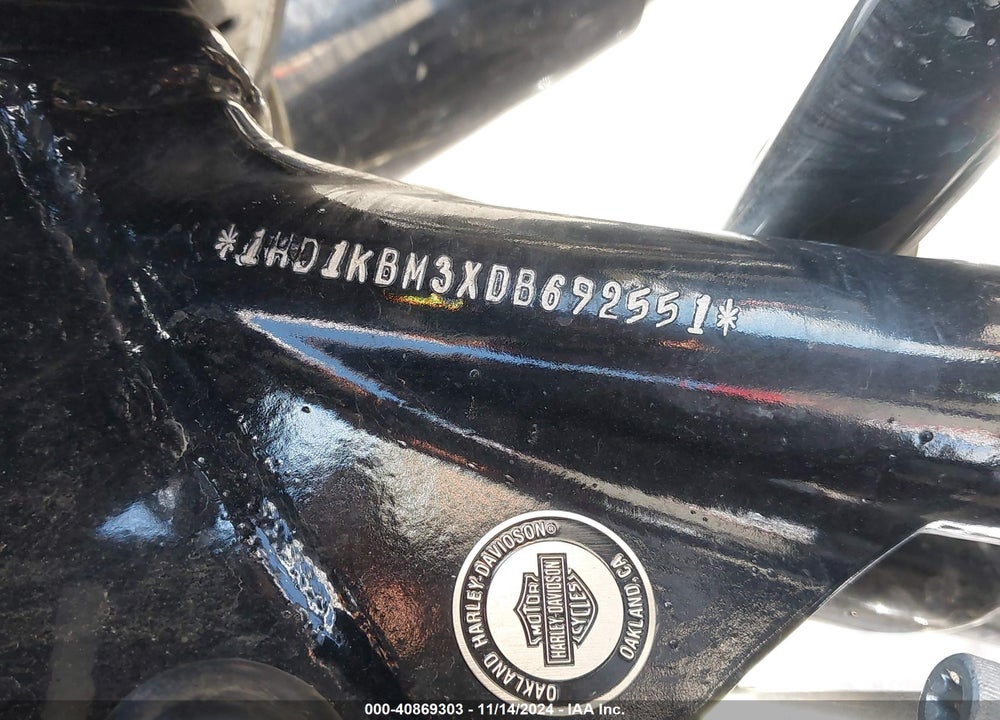 2013 HARLEY-DAVIDSON FLHX STREET GLIDE VIN: 1HD1KBM3XDB692551