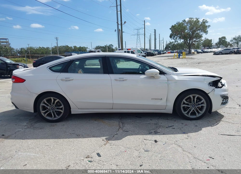 2019 FORD FUSION HYBRID TITANIUM VIN: 3FA6P0RU2KR273560
