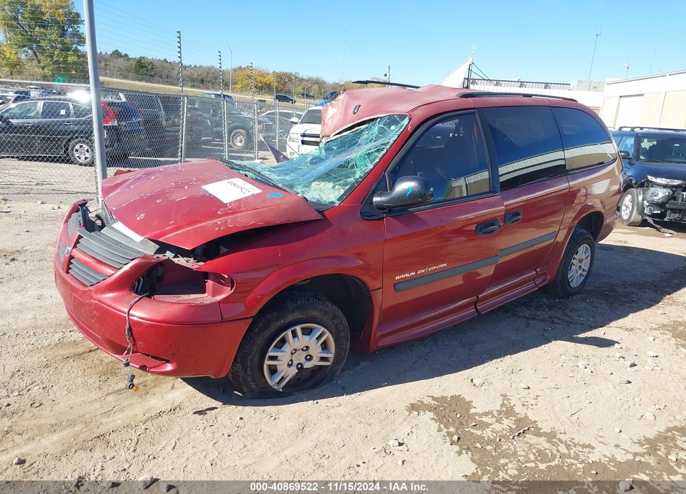 2007 DODGE GRAND CARAVAN SE VIN: 1D4GP24R67B185106