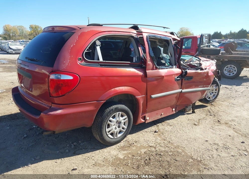 2007 DODGE GRAND CARAVAN SE VIN: 1D4GP24R67B185106