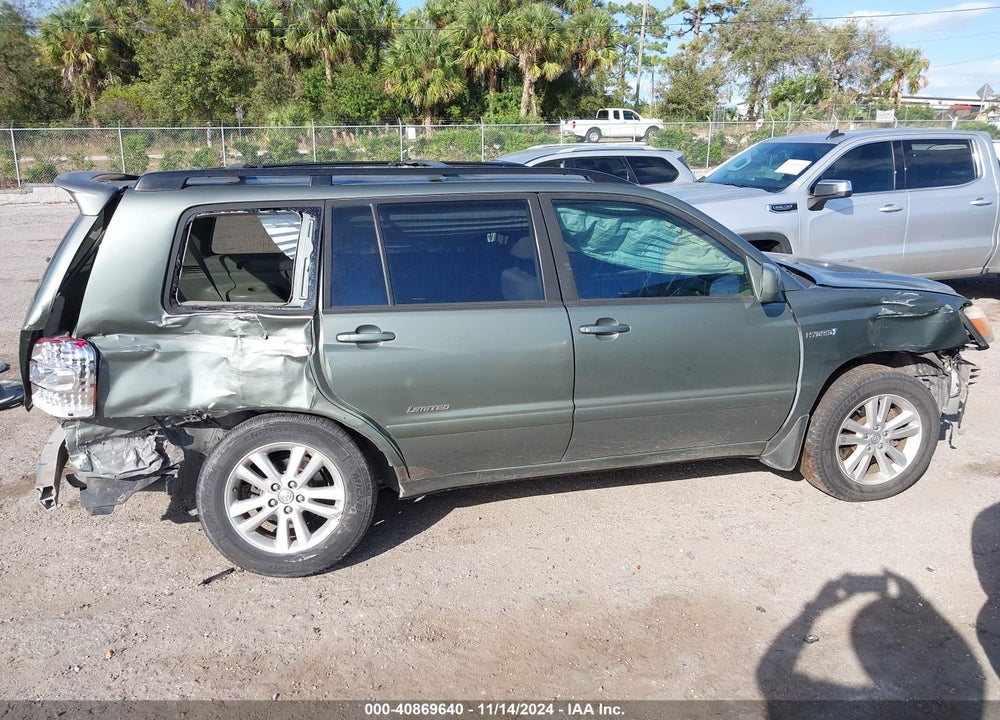 2007 TOYOTA HIGHLANDER HYBRID LIMITED V6 VIN: JTEEW21A870042879