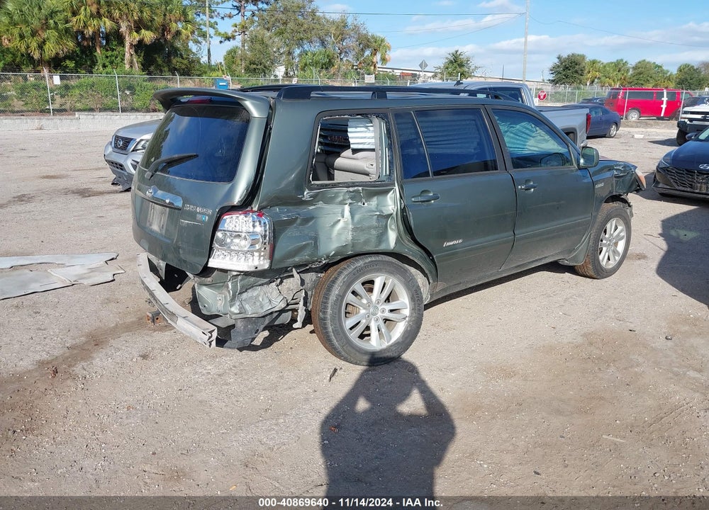 2007 TOYOTA HIGHLANDER HYBRID LIMITED V6 VIN: JTEEW21A870042879