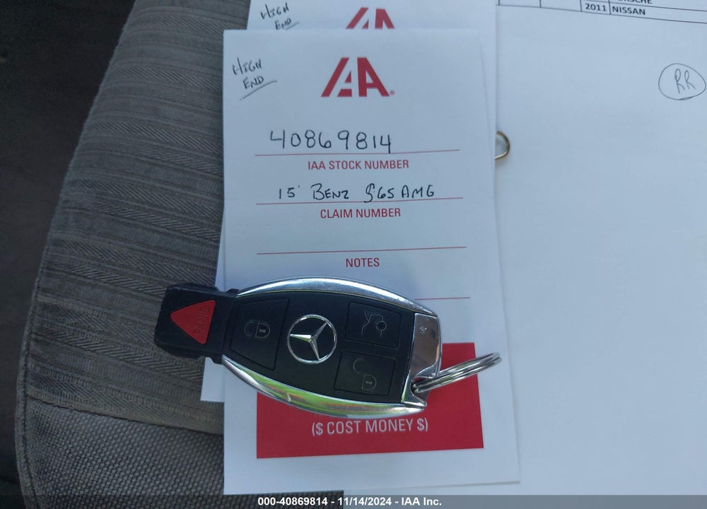 2015 MERCEDES-BENZ S65AMG VIN: WDDUG7KB8FA085912