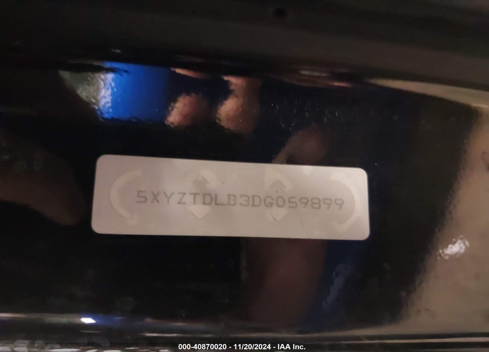 2013 HYUNDAI SANTA FE SPORT VIN: 5XYZTDLB3DG059899