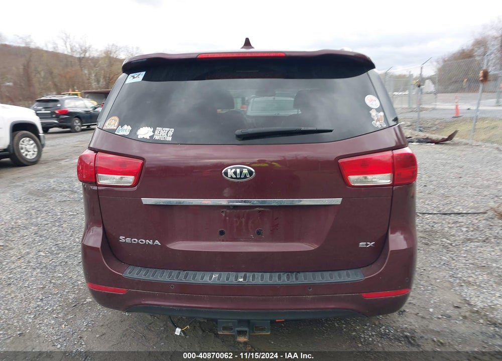 2015 KIA SEDONA EX VIN: KNDMC5C10F6023620
