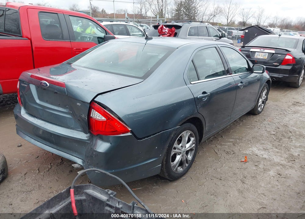2012 FORD FUSION SE VIN: 3FAHP0HA3CR405856