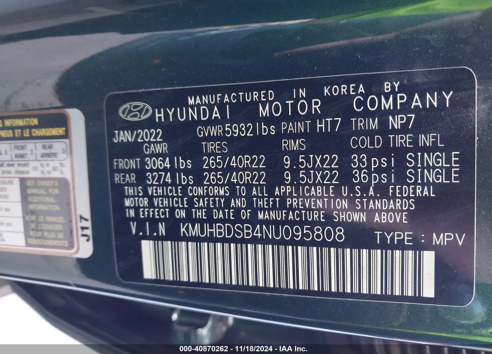 2022 GENESIS GV80 2.5T AWD VIN: KMUHBDSB4NU095808