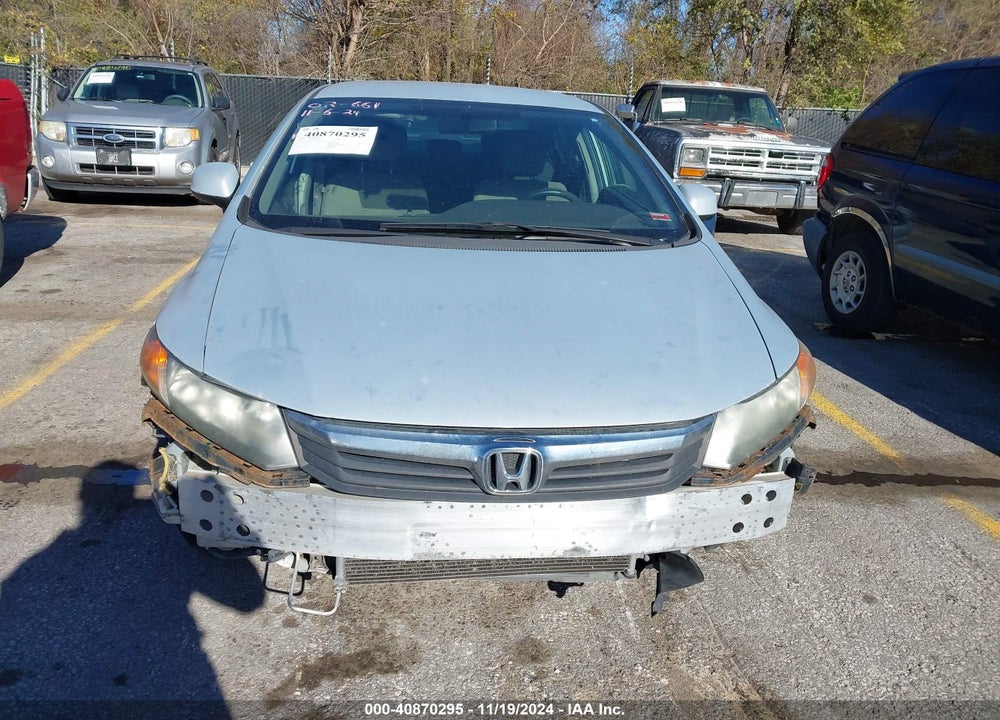 2012 HONDA CIVIC LX VIN: 19XFB2F52CE303215