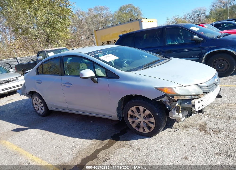 2012 HONDA CIVIC LX VIN: 19XFB2F52CE303215