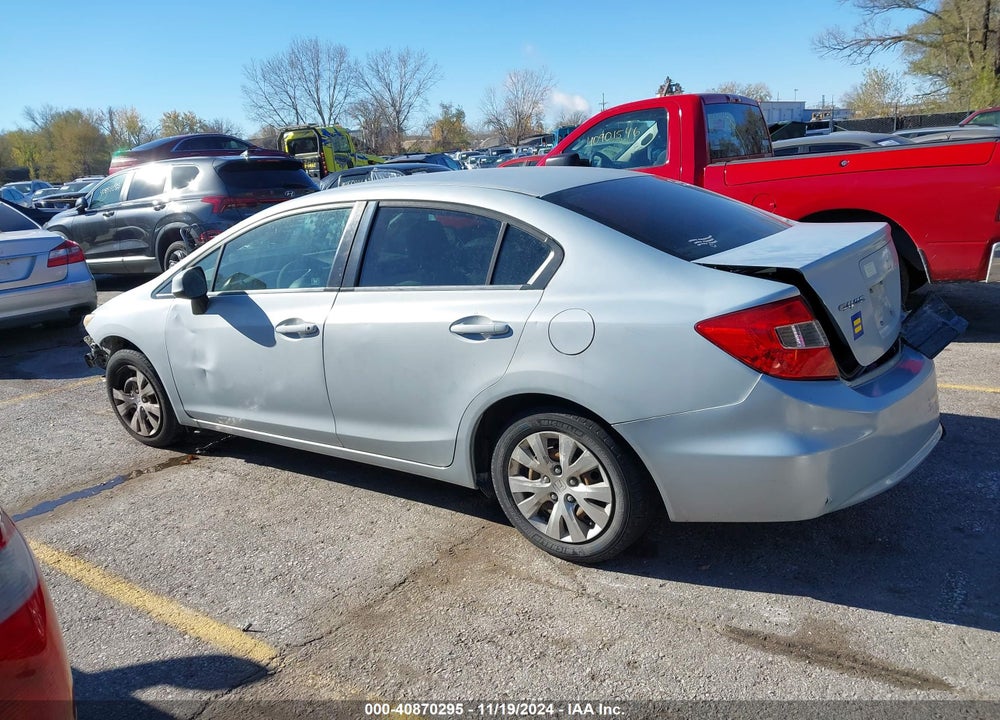 2012 HONDA CIVIC LX VIN: 19XFB2F52CE303215