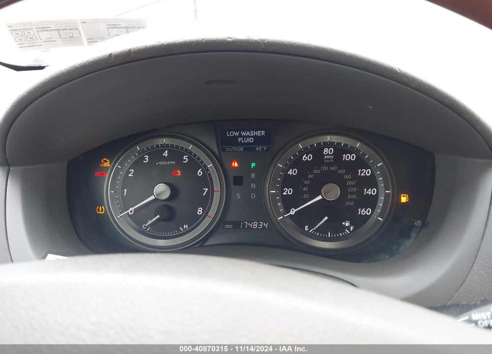 2007 LEXUS ES 350 VIN: JTHBJ46G272030616