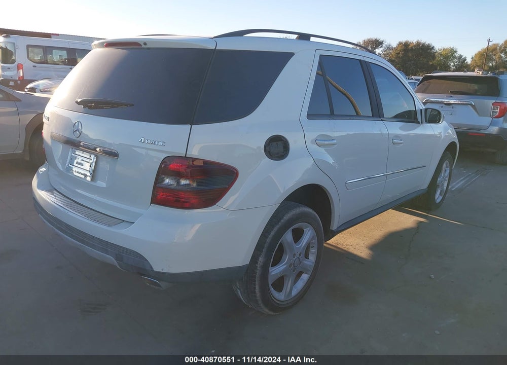 2008 MERCEDES-BENZ ML 350 4MATIC VIN: 4JGBB86E08A304595