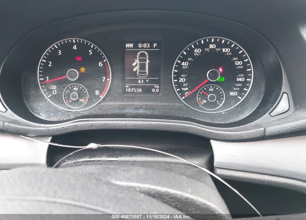 2013 VOLKSWAGEN PASSAT 2.5L SE VIN: 1VWBP7A37DC097852