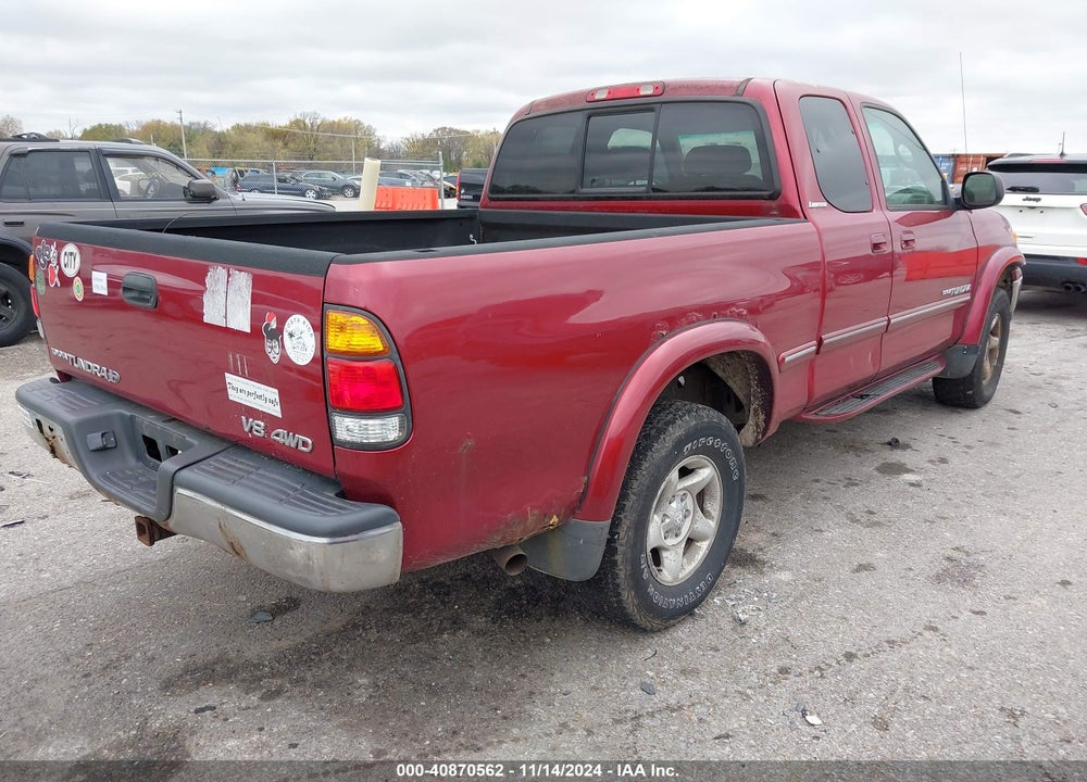 2000 TOYOTA TUNDRA LTD V8 VIN: 5TBBT481XYS056419