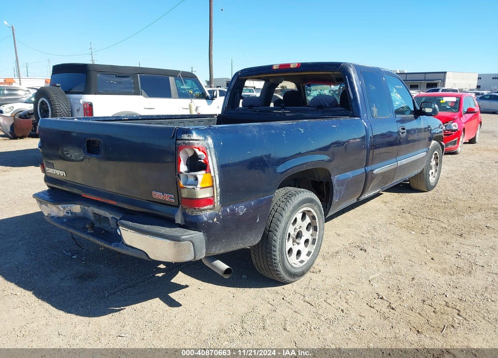 2005 GMC SIERRA 1500 SLE VIN: 1GTEC19V05Z197563
