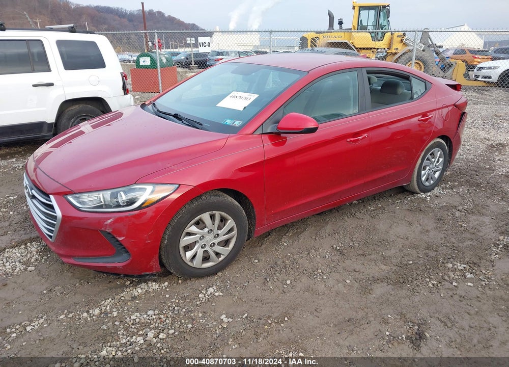 2017 HYUNDAI ELANTRA VIN: KMHD74LF5HU075894