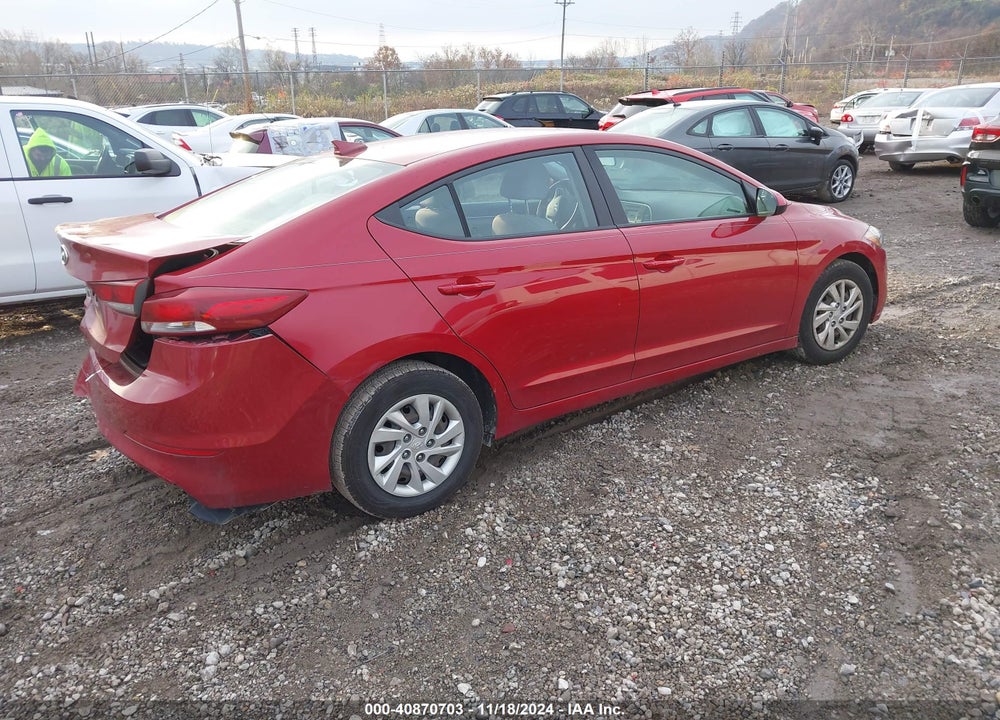2017 HYUNDAI ELANTRA VIN: KMHD74LF5HU075894