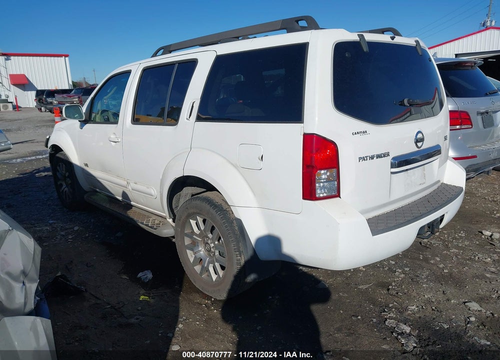 2008 NISSAN PATHFINDER SE V8 VIN: 5N1BR18B18C632022
