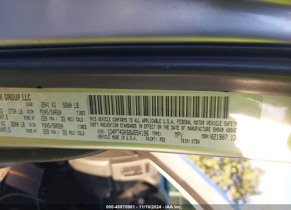 2011 DODGE NITRO HEAT VIN: 1D4PT4GK6BW554196