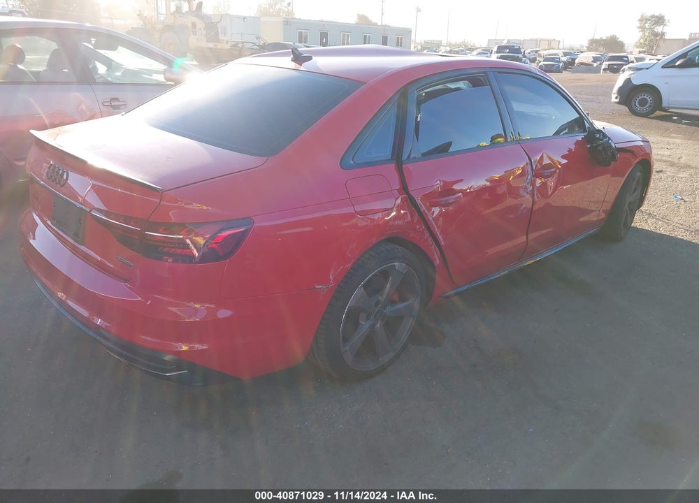 2024 AUDI A4 PREMIUM PLUS 45 TFSI S LINE QUATTRO S TRONIC VIN: WAUEAAF40RN005277