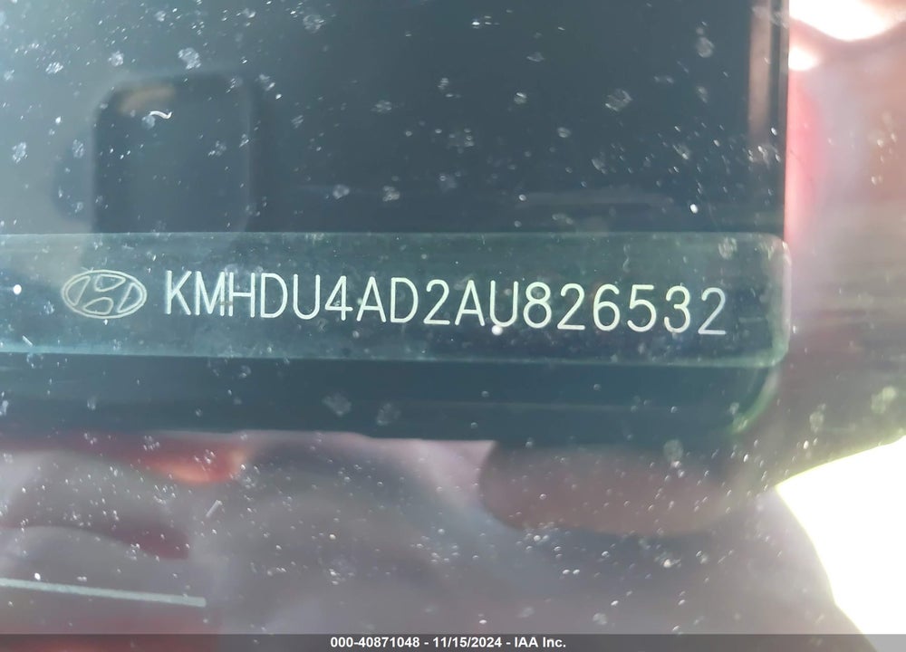 2010 HYUNDAI ELANTRA GLS VIN: KMHDU4AD2AU826532
