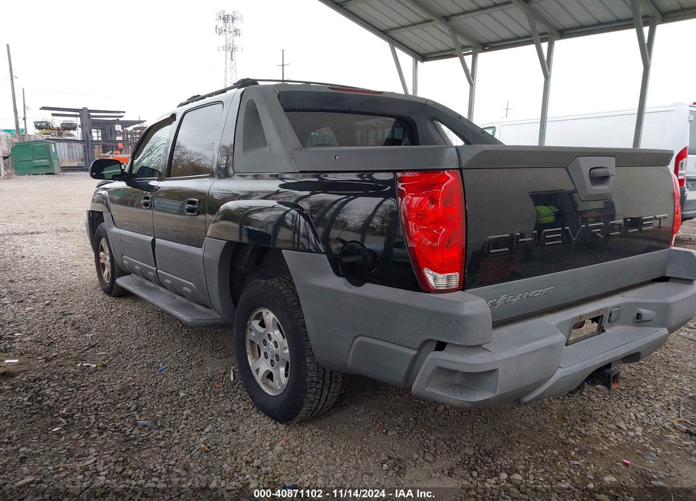 2002 CHEVROLET AVALANCHE 1500 VIN: 3GNEK13T02G126800
