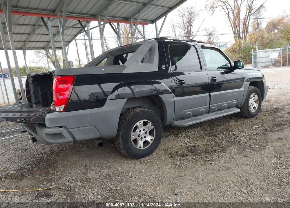 2002 CHEVROLET AVALANCHE 1500 VIN: 3GNEK13T02G126800