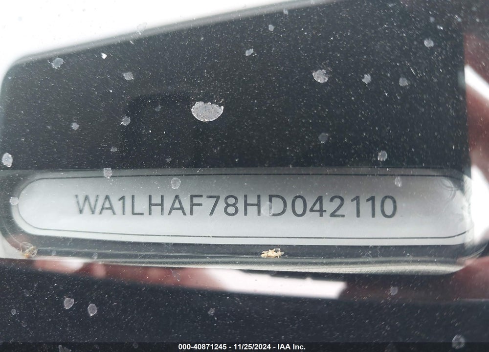2017 AUDI Q7 2.0T PREMIUM VIN: WA1LHAF78HD042110