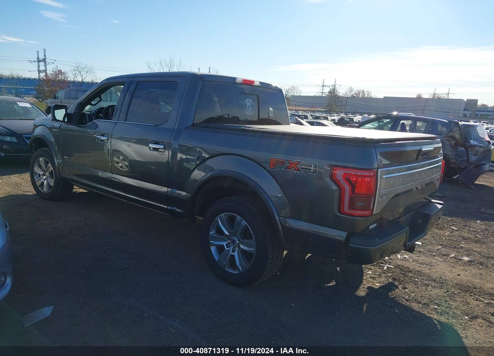 2015 FORD F-150 PLATINUM VIN: 1FTEW1EG4FFB86390