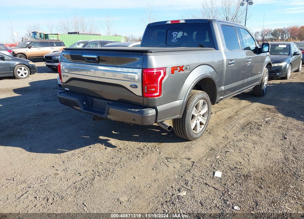 2015 FORD F-150 PLATINUM VIN: 1FTEW1EG4FFB86390